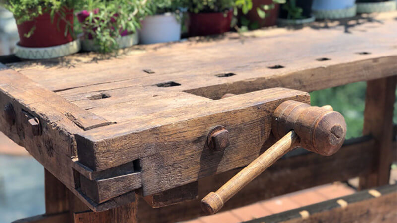 A renovated workbench.