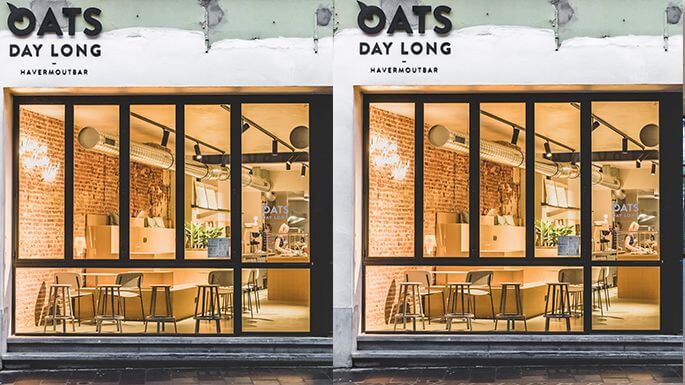 Beautiful restaurant in Belgium features wood finished with bright Rubio Monocoat color.