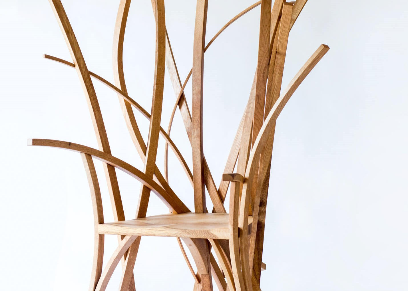 Project inspiration for a unique, abstract chair used for story telling. It was finished using an interior hardwax oil wood finish called Oil Plus 2C.