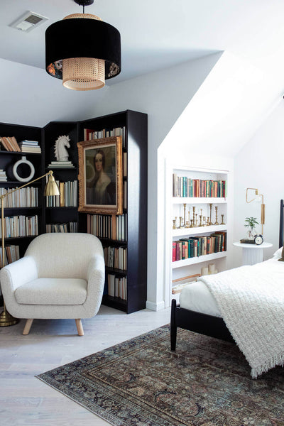 A DIY bedroom renovation with bright white oak floors finished with Rubio Monocoat wood floor finish products.