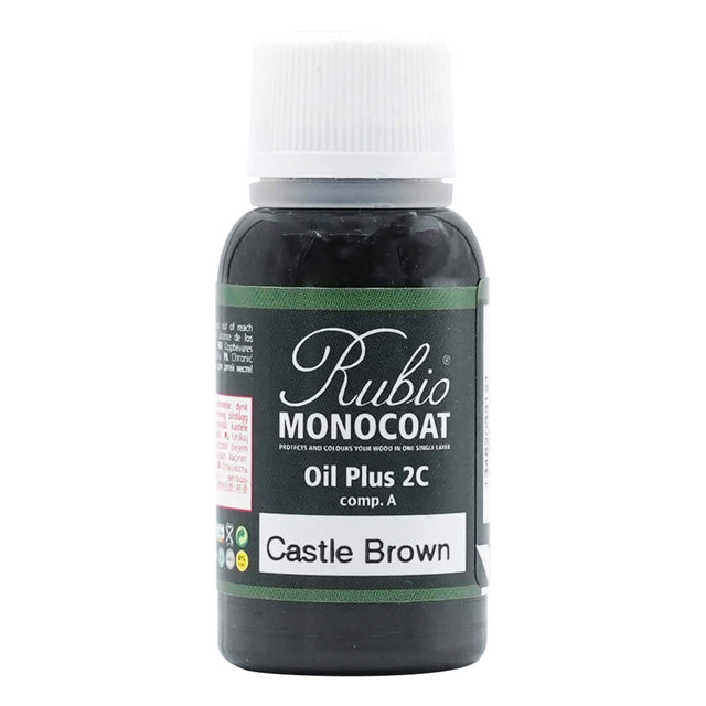 Rubio Monocoat Oil Plus 2C 20 Milliliter Castle Brown