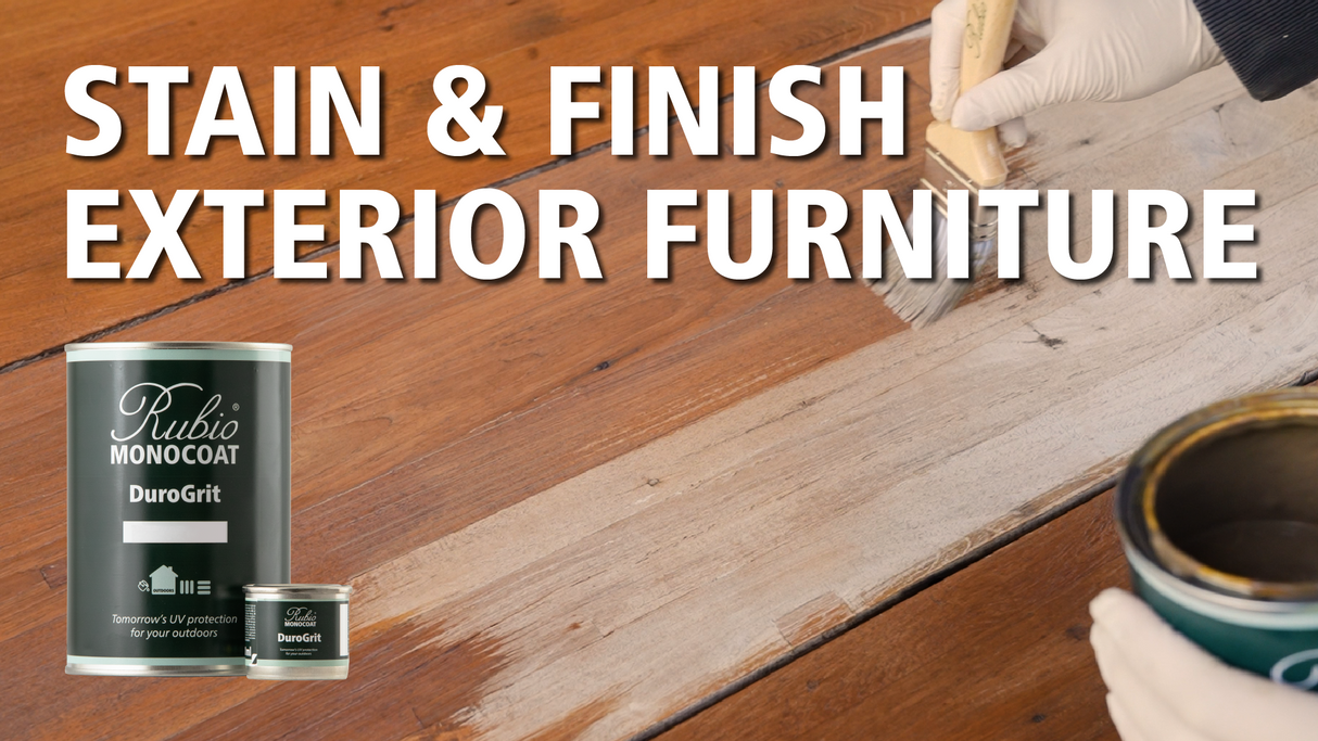 How to stain and finish exterior furniture using DuroGrit