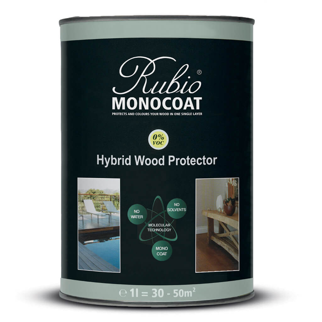 Rubio Monocoat Hybrid Wood Protector colors and protects exterior